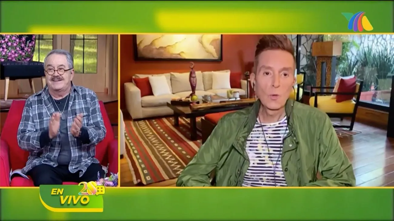 El coductor salió en vivo en el programa desde su casa.