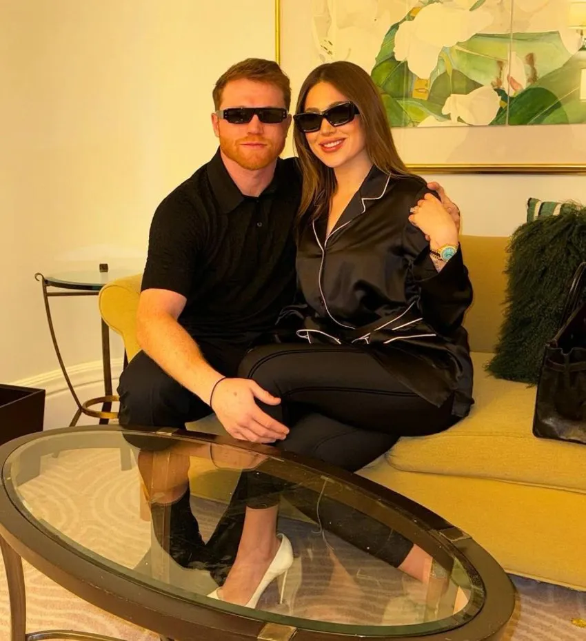 Esposa de 'Canelo' Álvarez le hace desplante tras primer careo ante Jaime Munguía