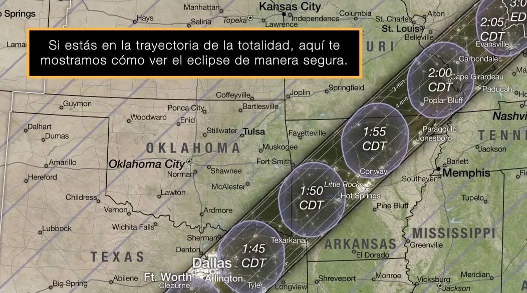 Estados Unidos tendrá más ciudades para apreciar el eclipse.