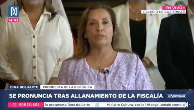 Captura de Pantalla Dina se quejó de la investigación pero no habló de los Rolex.