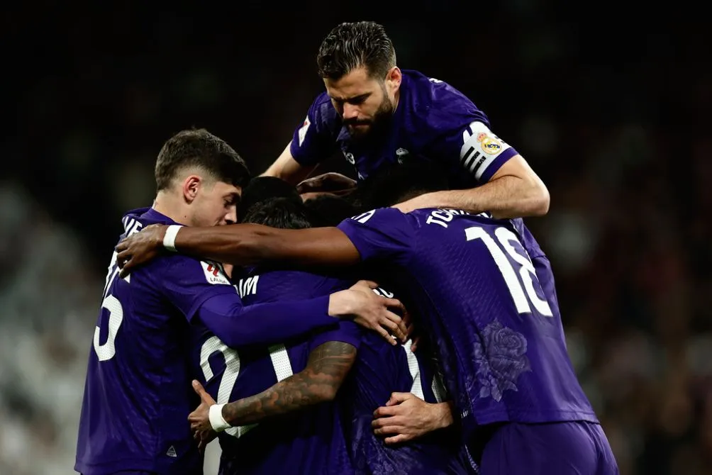 Jugadores de Real Madrid en celebración