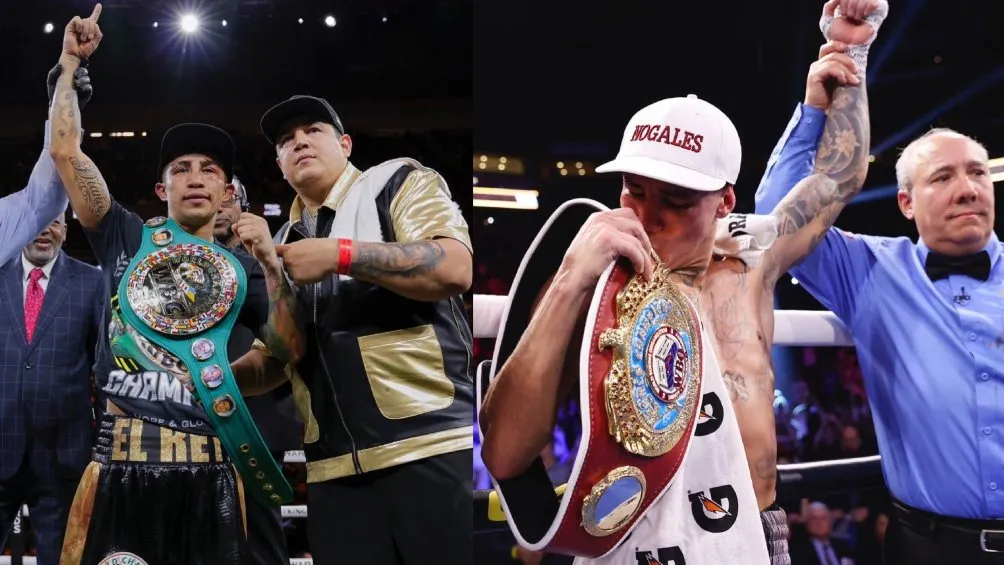 Zurdo y Pitbull con sus cinturones