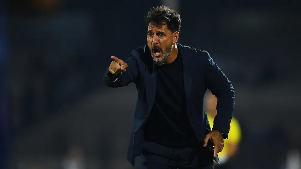 Lema durante el partido vs Cruz Azul