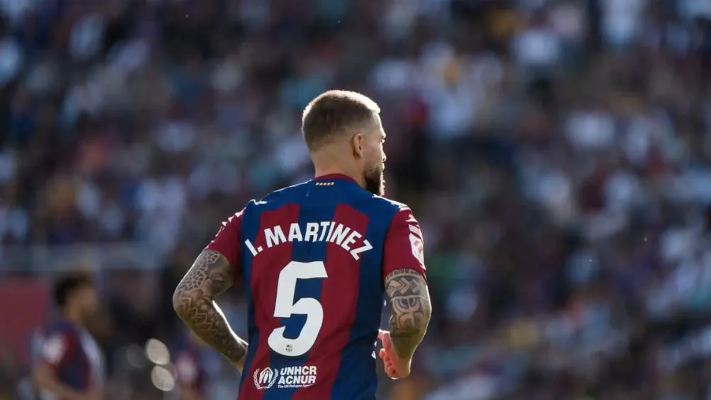 Iñigo en un partido con el Barça