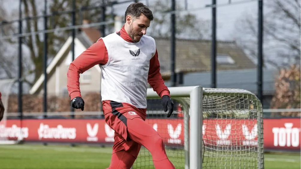 Giménez durante un entrenamiento
