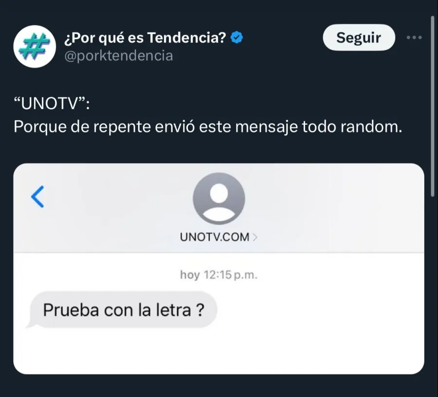 CAPTURA DE PANTALLA: TWITTER Error de UNOTV se hizo viral en redes