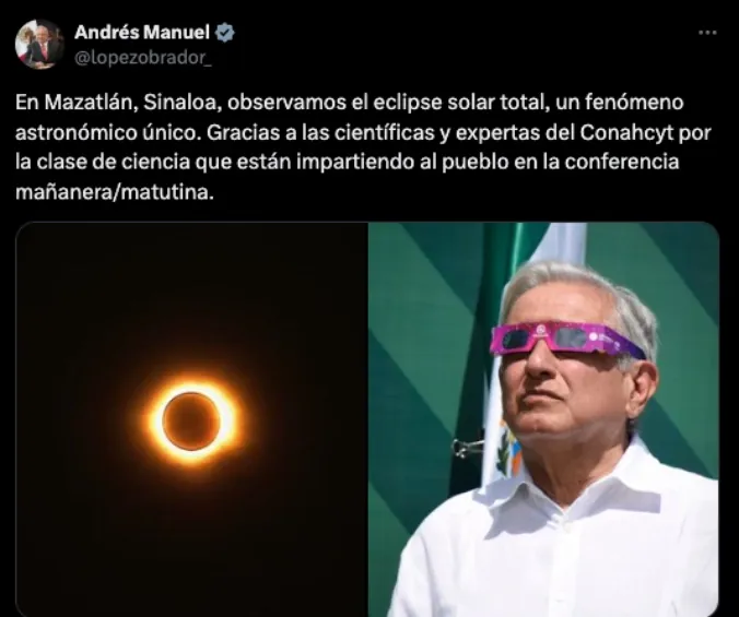 Esto fue lo que escribió el presidente en su cuenta de X.