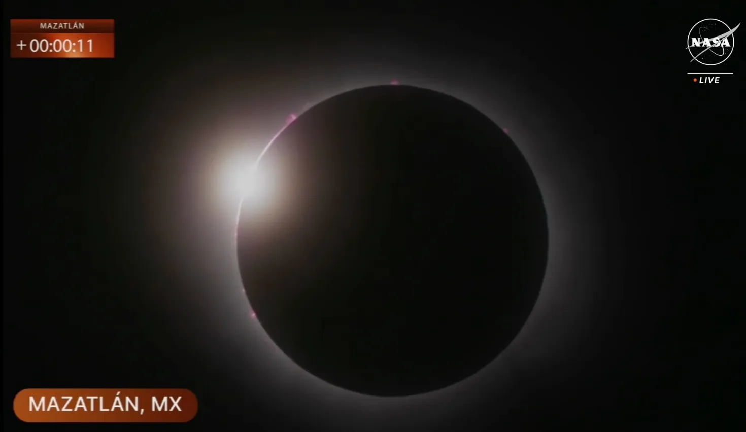 El sol completamente cubierto por la luna.