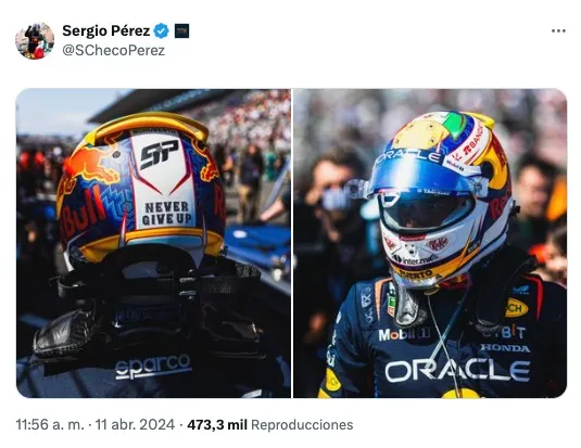 La publicación que realizó el piloto mexicano