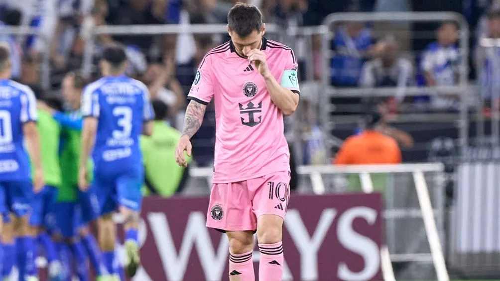 Messi durante el partido ante Rayados