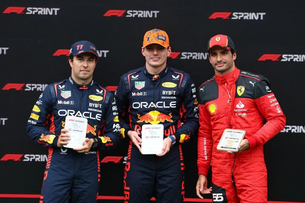 Checo en Austria quedó segundo lugar en la carrera sprint