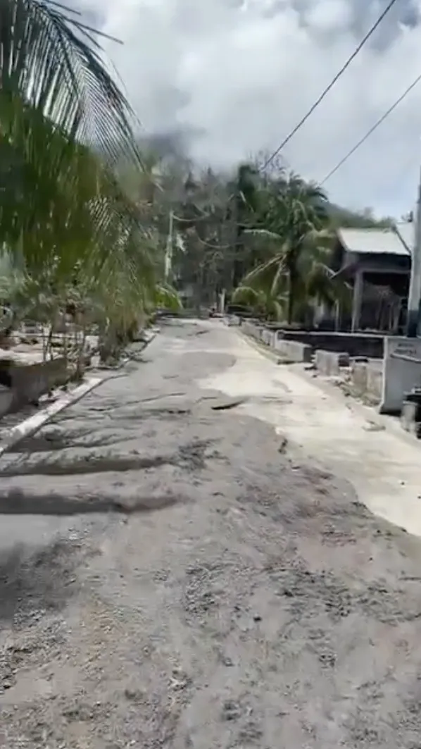 X: @RedGeoChile Los poblados cerca del volcán lucen desiertos.