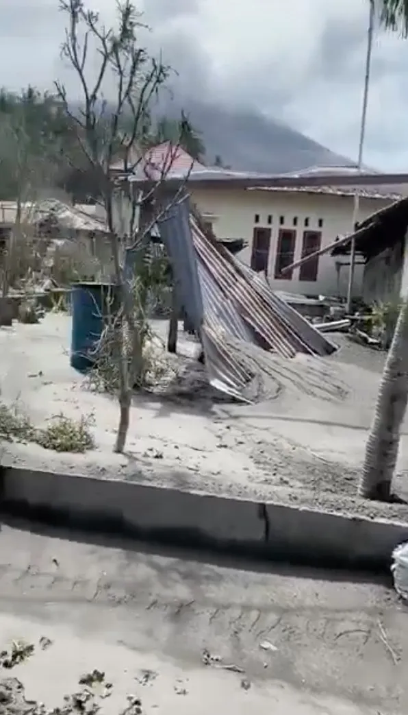 X: @RedGeoChile La ceniza está cubriendo todo a su paso.