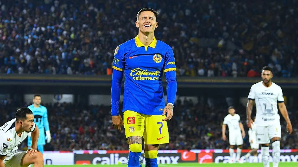 Rodríguez durante el encuentro ante Pumas