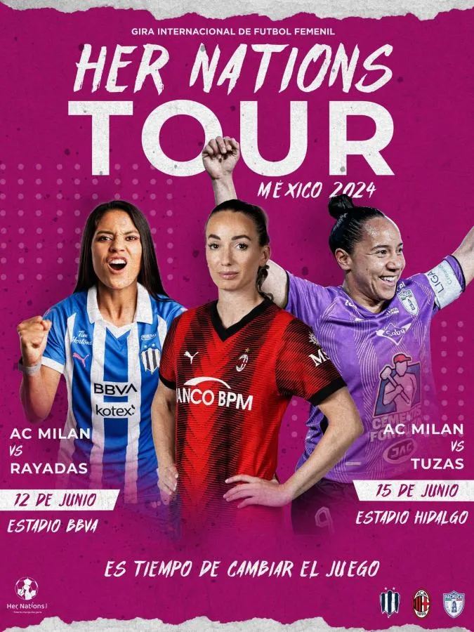 Milán visitará a Pachuca y Rayadas