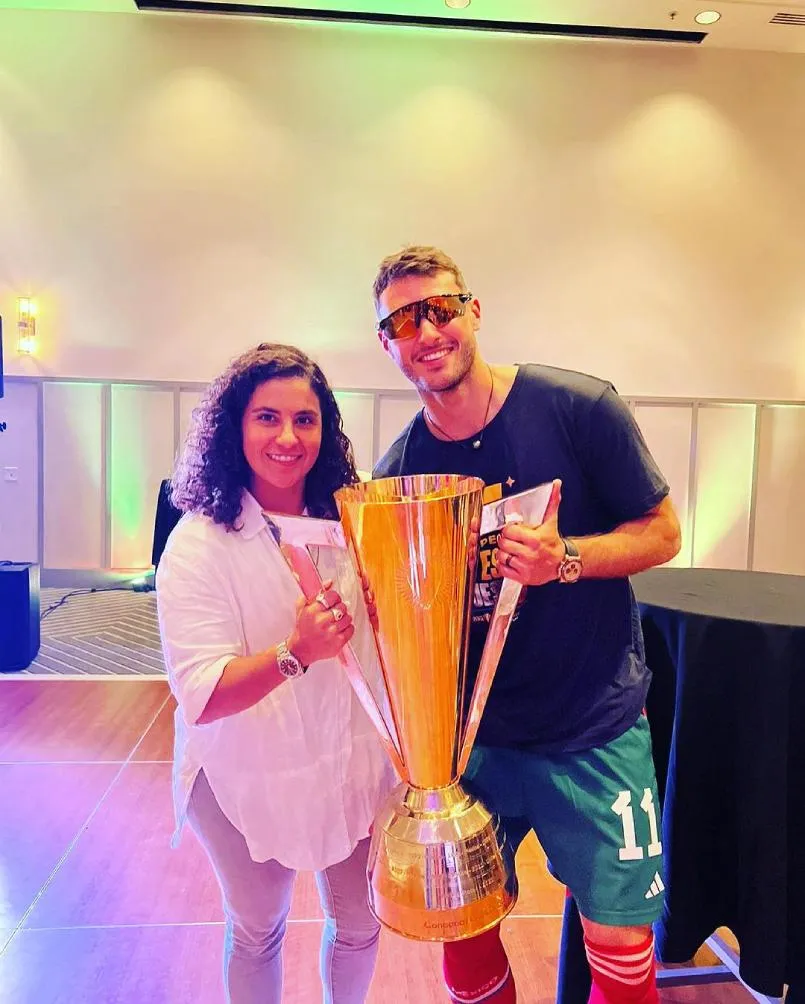 Mariel y Santiago tras la Copa Oro en 2023