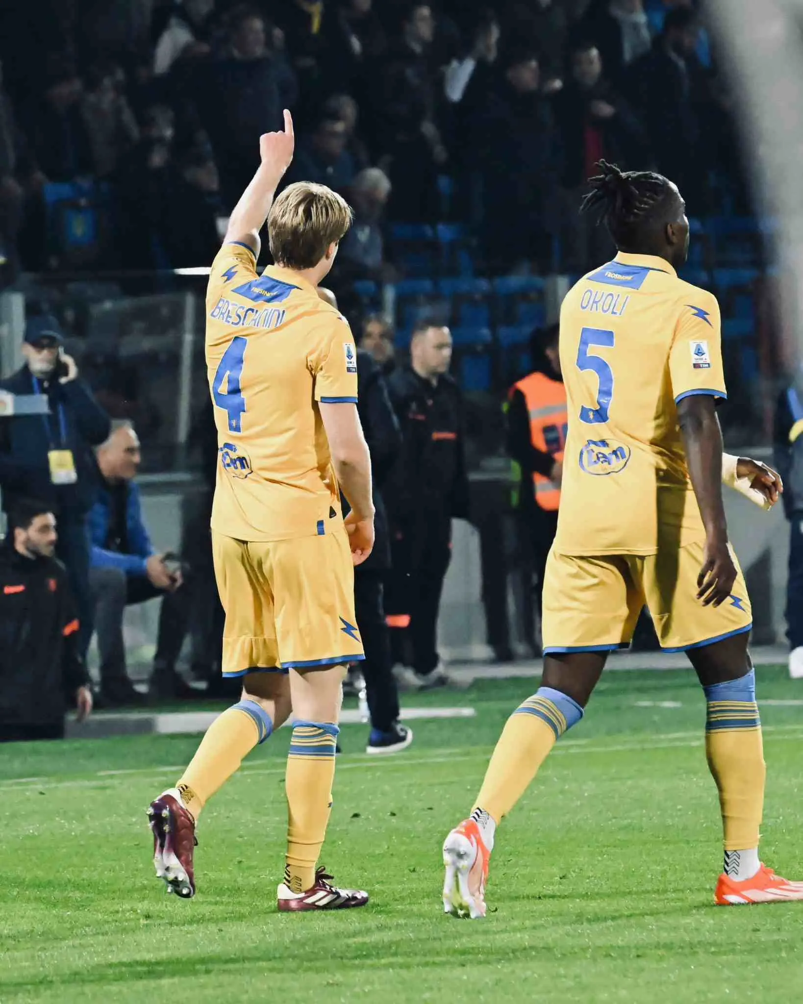 Festejo del segundo gol del Frosinone