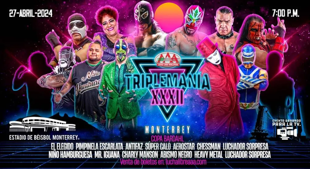 X: @luchalibreaaa Todo está listo para el esperado evento en Monterrey