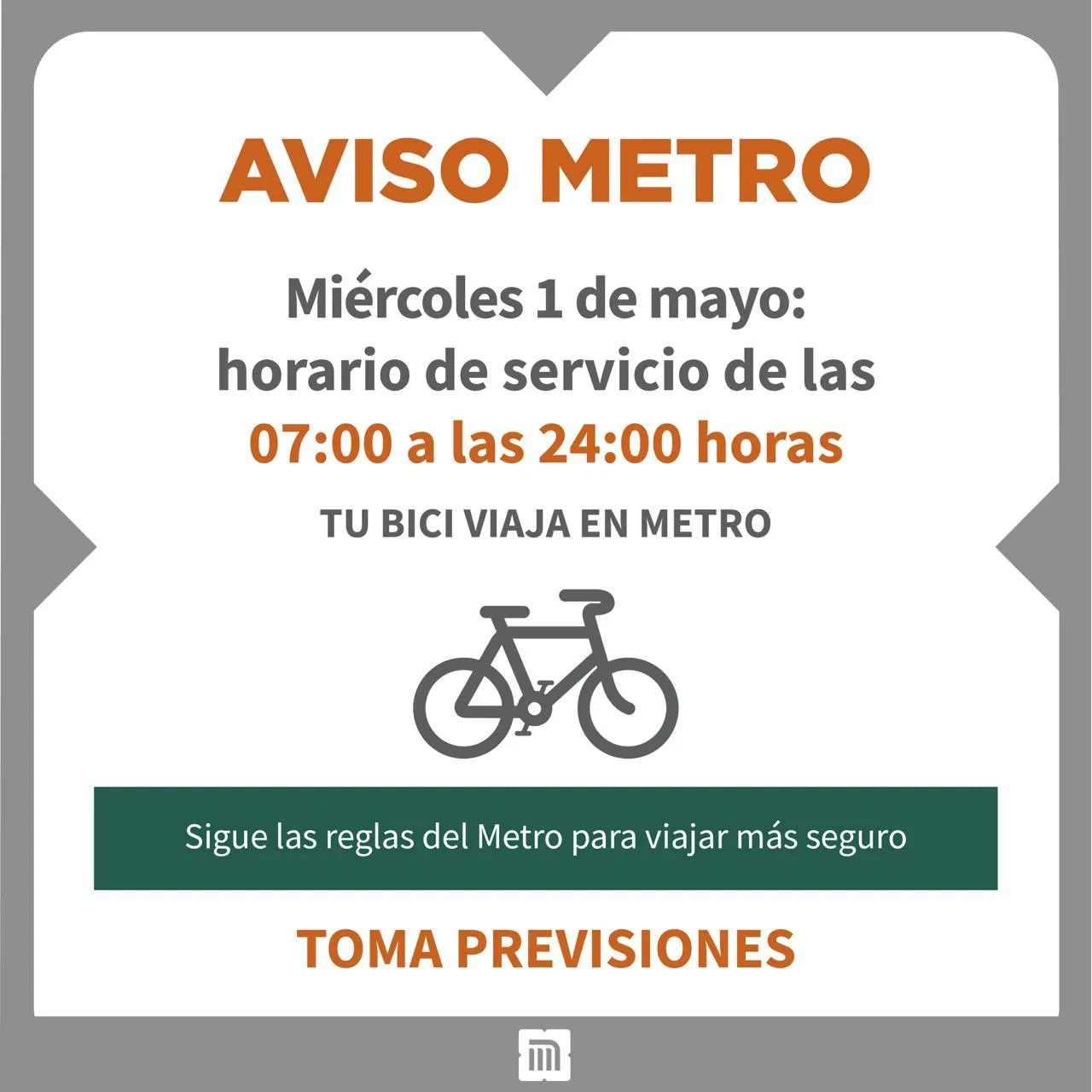Metro anunció modificaciones en el horario por el Día del Trabajo Metro CDMX