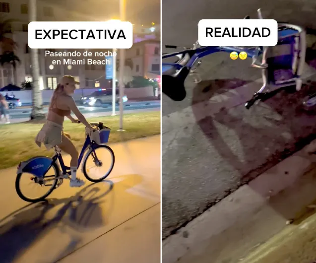 IG: @ninelconde La cámara grabó el momento exacto de su caída.