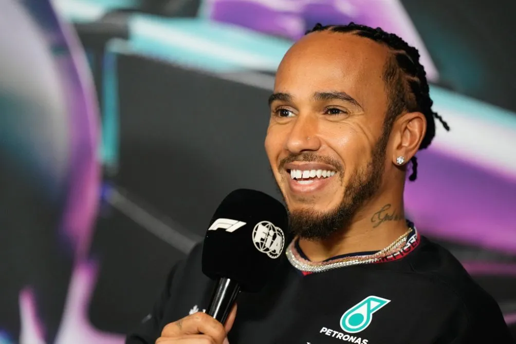 Hamilton en conferencia de prensa en Miami
