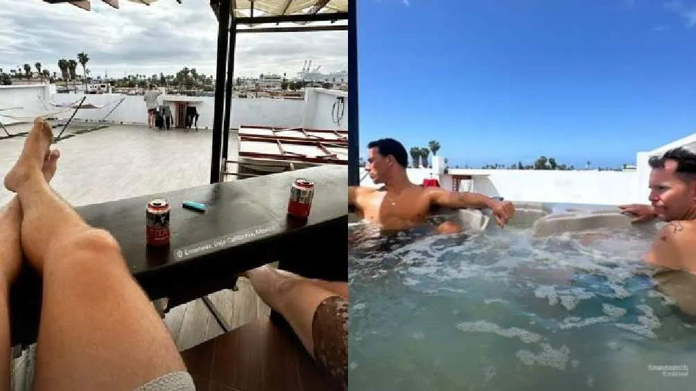 Los hombres extranjeros estaban en la playa San Miguel de Ensenada para surfear.