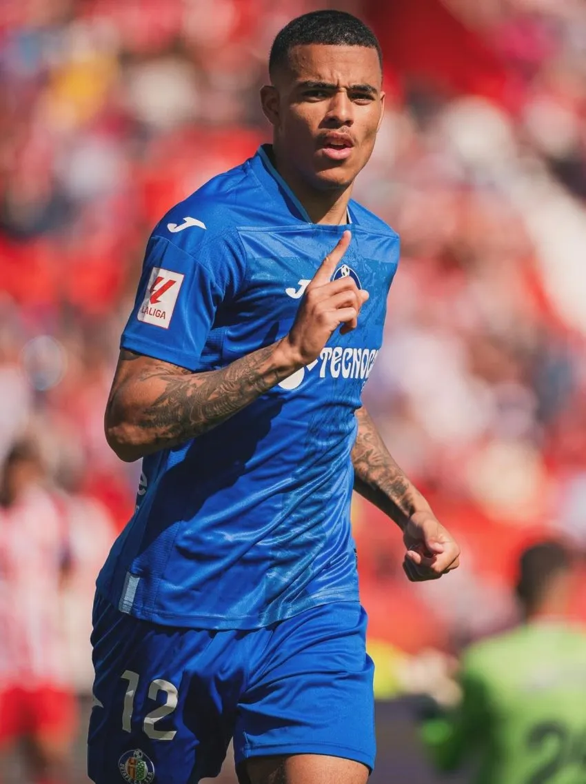 Mason Greenwood en celebración de gol con Getafe