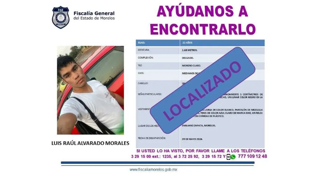La Fiscalía de Morelos confirmó que el púgil apareció con vida.