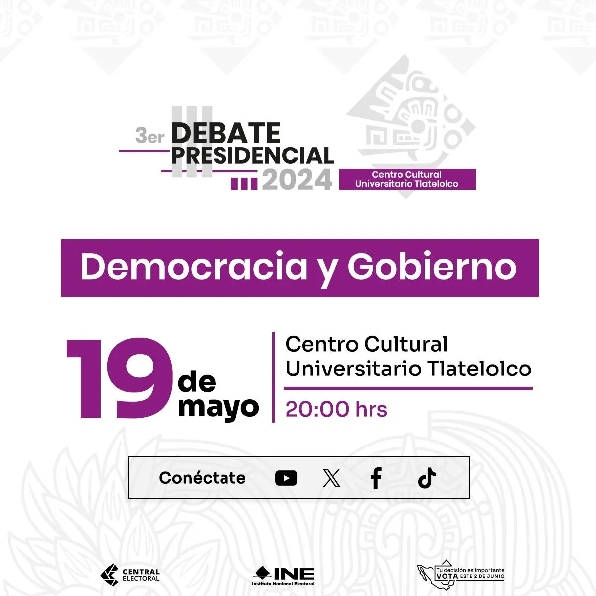 X: @INEMexico Tercer y último debate presidencial