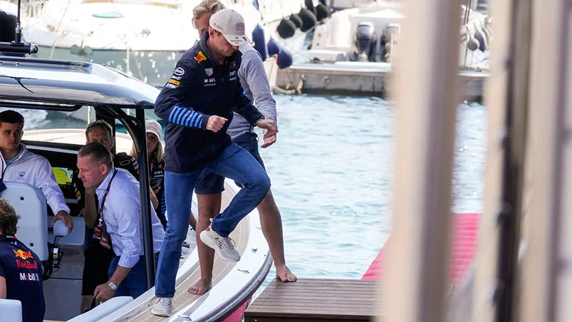 AP Max Verstappen, a su llegada al Principado de Mónaco