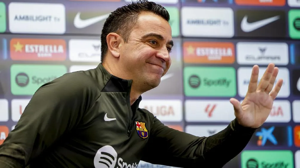 AP Xavi en rueda de prensa