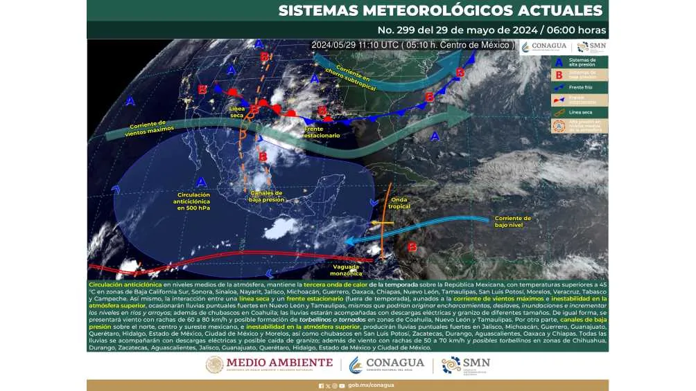 El Servicio Meteorológico Nacional señala que las altas temperaturas continuarán.