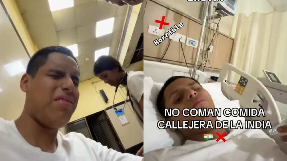 Óscar Curi fue hospitalizado luego de comer comida callejera en la India.