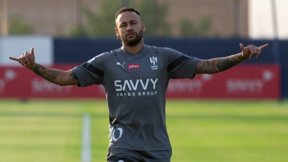 Neymar vuelve de a poco a los entrenamientos con Al Hilal