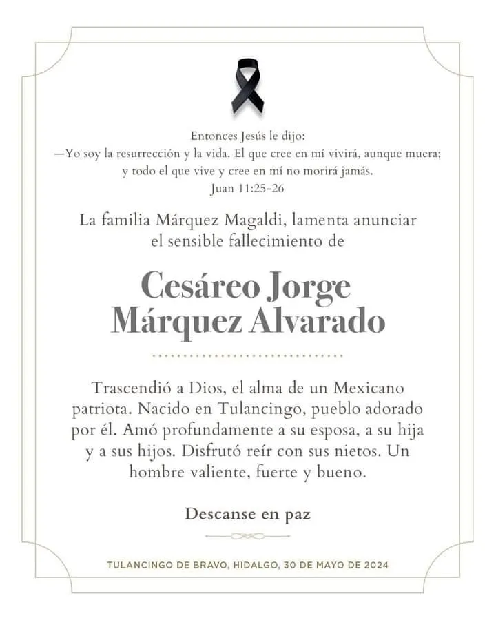 La esposa del alcalde Yolanda Magaldi dio a conocer la lamentable noticia.