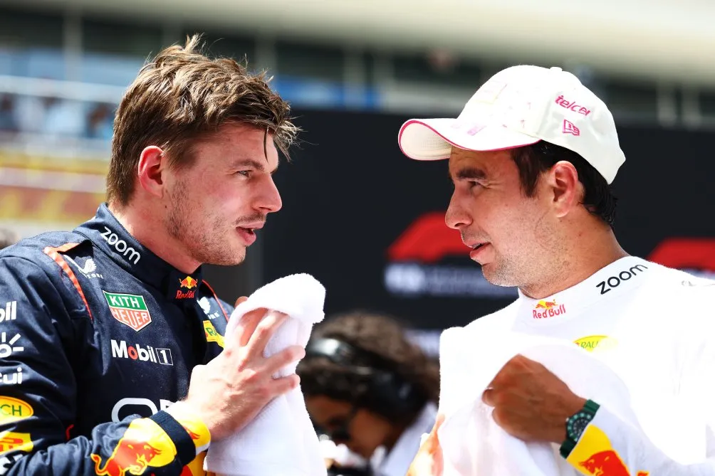 Checo y Verstappen en el Gran Premio de Miami
