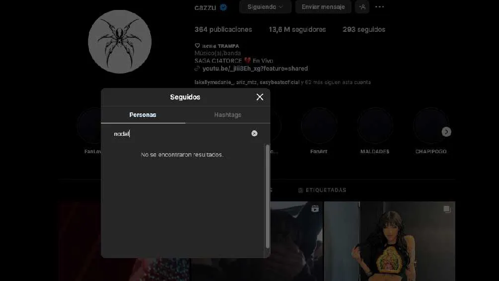 Cazzu dejó de seguir a Nodal después de la noticia.