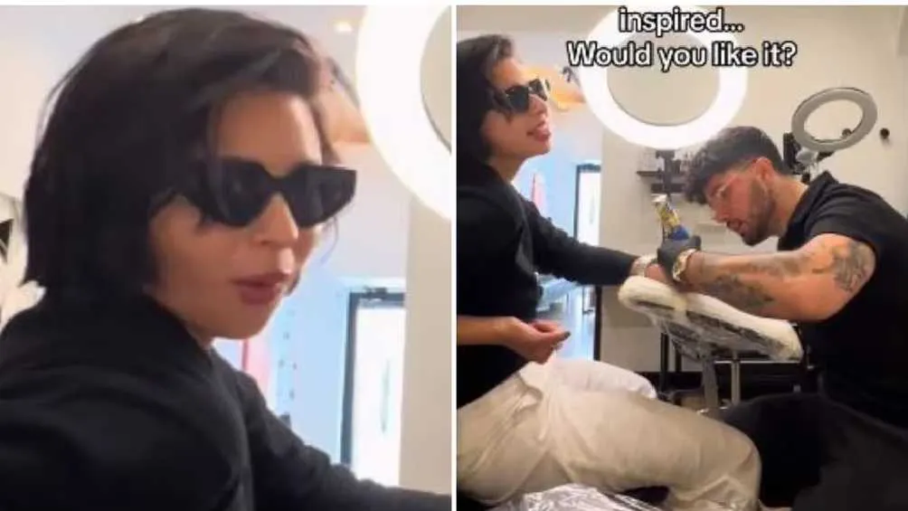 Trasciende que Ángela Aguilar se tatuó las iniciales de Nodal.