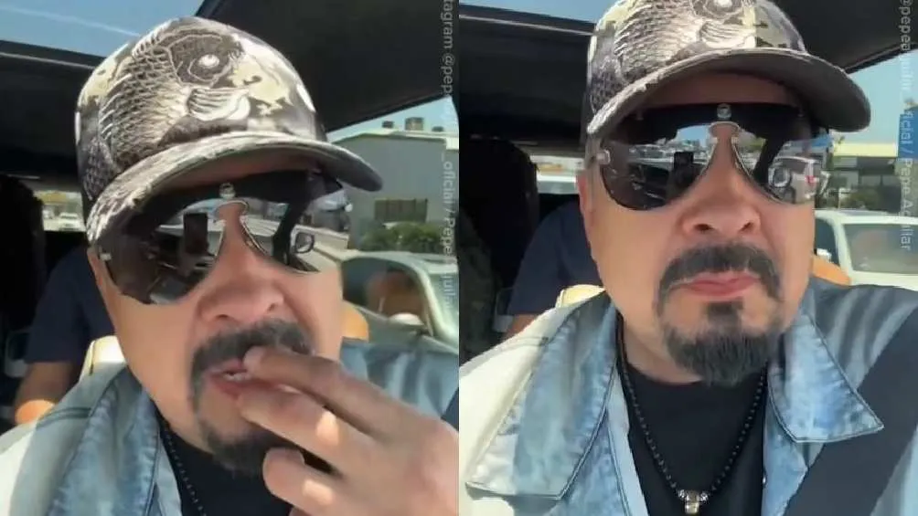 IG: @pepeaguilar_oficial Pepe Aguilar al final cortó la transmisión y no dijo nada.