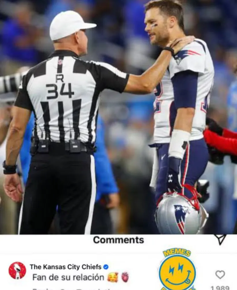 Tom Brady también fue meme por su relación con los referees