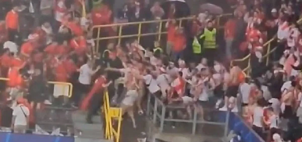 Pelea en el Signal Iduna Park