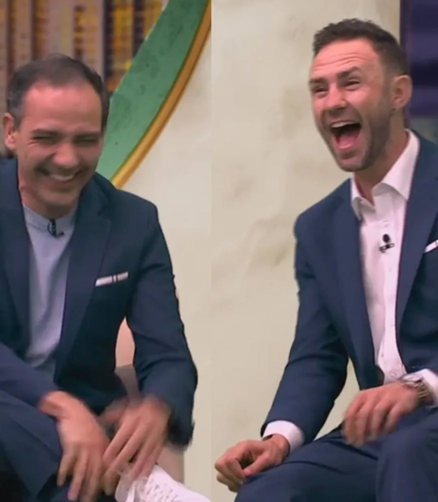 Layún y de la Rosa riendose de La Volpe