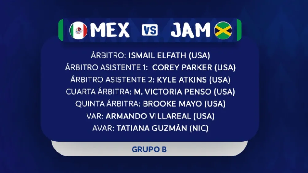 CONMEBOL Designaciones para el México vs Jamaica