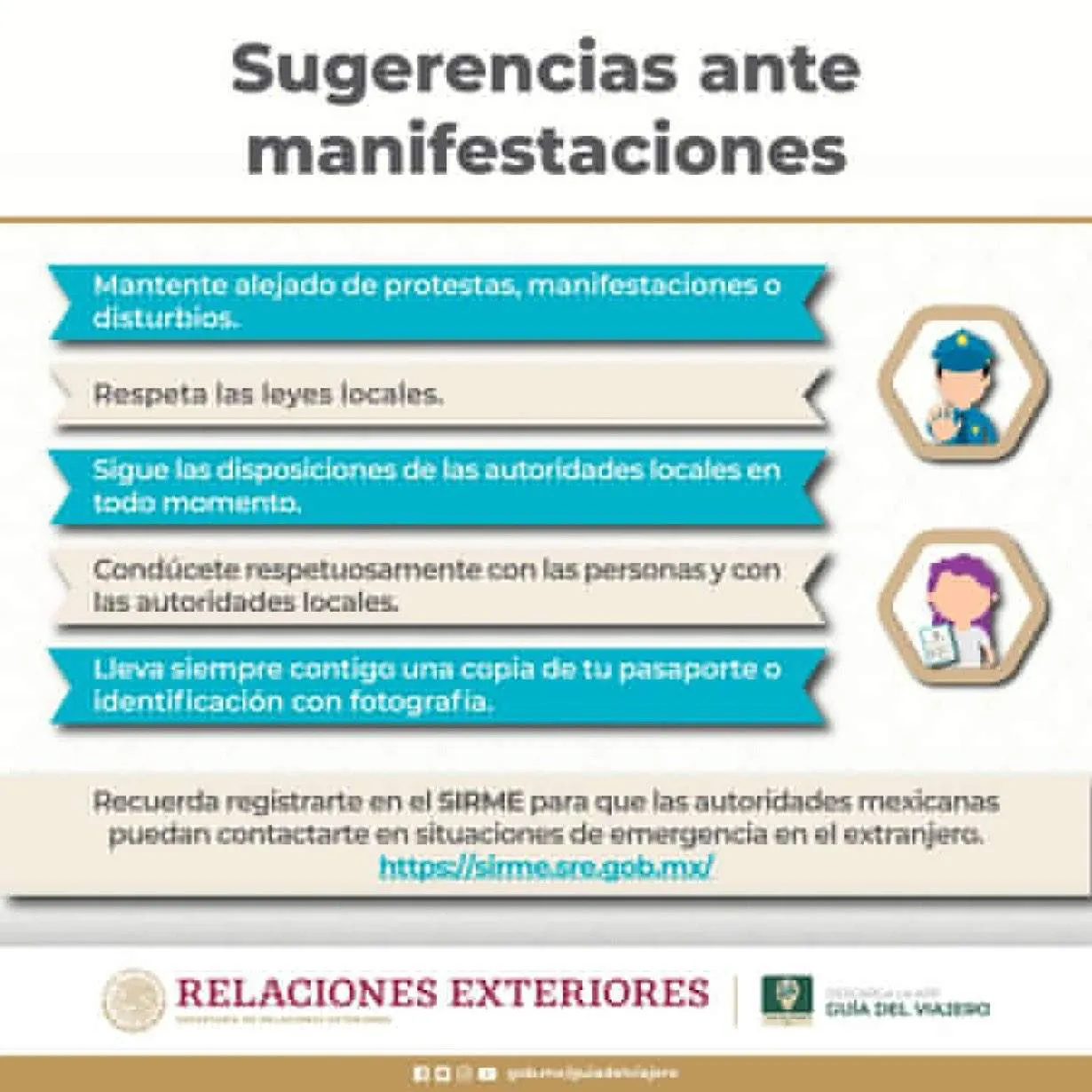 X: @EmbaMexBol La Embajada de Bolivia en México publicó sus recomendaciones.