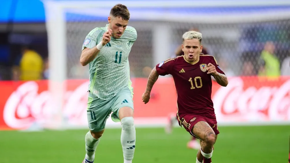 Giménez en el partido contra Venezuela