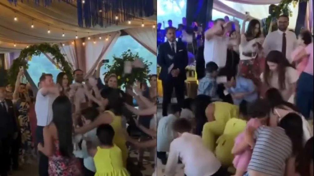 Saúl Álvarez dio bolo en puros billetes de 100 pesos.