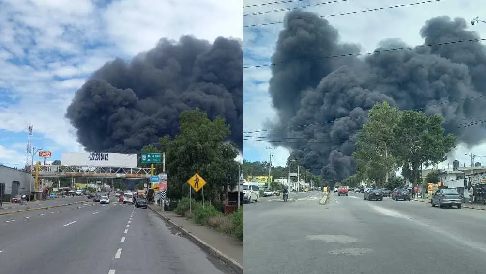 La columna de humo se podía ver desde varias zonas del estado.