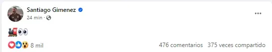 La publicación de Santiago causó revuelo