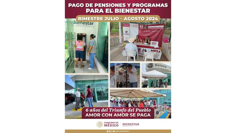 Twitter: @apoyosbienestar La Pensión del Bienestar para Adultos Mayores tiene más de 12 millones de beneficiarios.