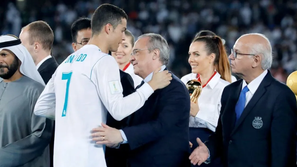AP Florentino junto a Cristiano Ronaldo